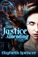 Photo of the Justice Unending cover by Elizabeth Spencer.